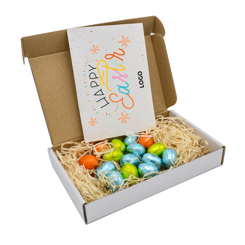 Box with Easter eggs